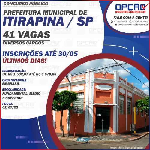 Concurso Prefeitura Itirapina-sp