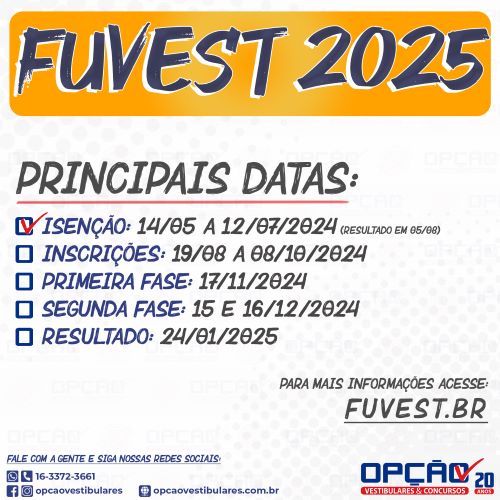 Fuvest - Principais Datas